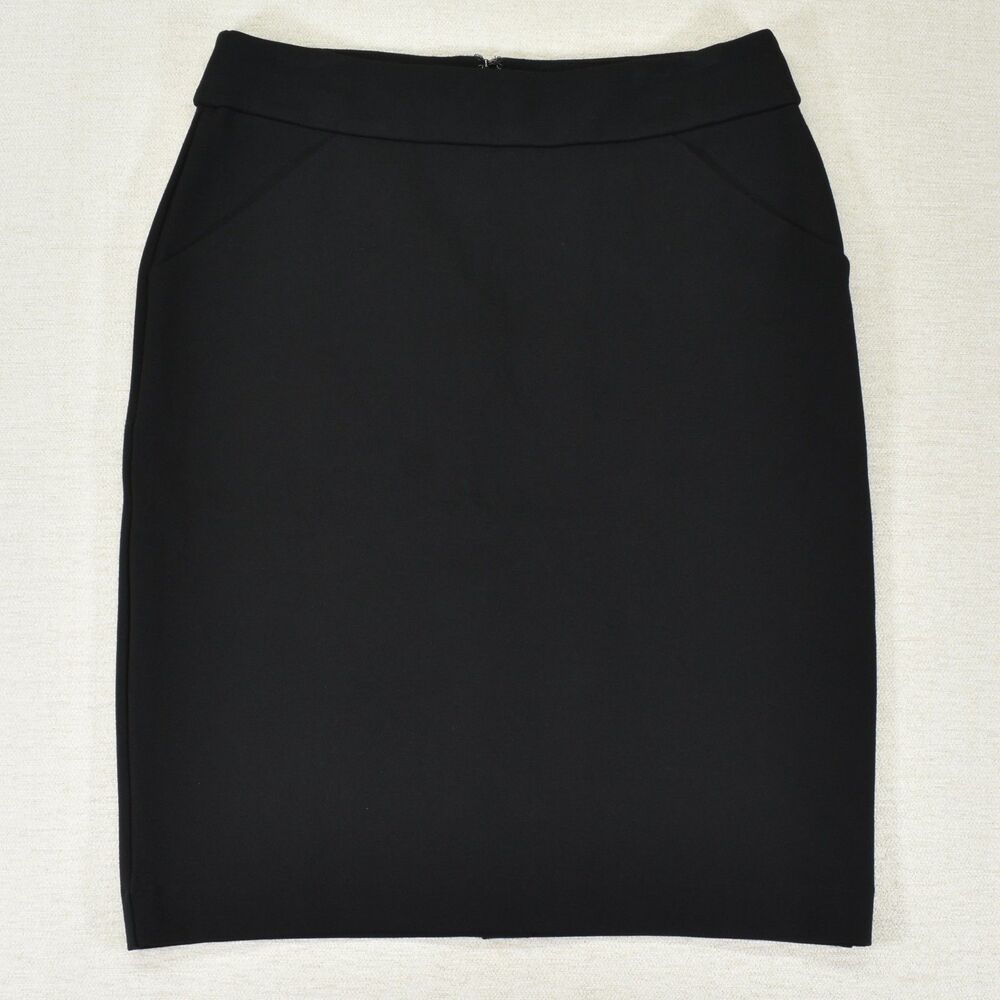 J. Crew Pencil Skirt Black Stretch Suit Office Workwear Women's Size 4